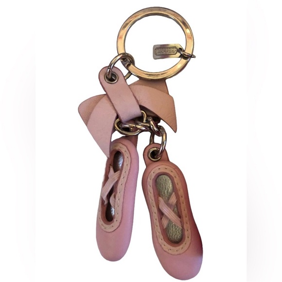 Coach Perfectly Pink Ballet Slippers Keychain New - Picture 6 of 6